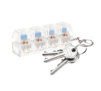 Keyboard Fidget - ABS 8x2x2.5cm | Stress Reduction Fingertip Button Quiet Key Clicker Fidget Toy Keychain | Anti Stress Sensory Toy For Students Adults School Travel Office Use