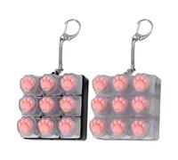 Keyboard Fidget - Cat Paw Shape Clicker Accessory, Keyboard Toy Keychain for Kids, Fun Gadget with Portable Design, Desk Companion, Stress Reliever for Boy and Girl