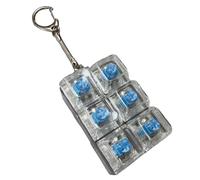 Keyboard Fidget Clicker - 6 Button Sensory Light Up, Key Clicker Toy Mechanical Key Simulator for Stress Relief for Kids Teens Adults Home Office School Classroom Desk Travel Commuting Focus