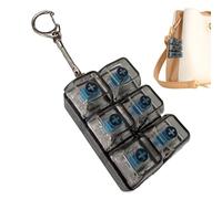 Keyboard Fidget Clicker - 6 Button Sensory Light Up, Key Clicker Toy Mechanical Key Simulator for Stress Relief for Kids Teens Adults Home Office School Classroom Desk Travel Commuting Focus