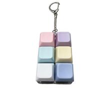 Keyboard Fidget - Clicker Keychain Sensory Toy | Fun Stress Relief Fidget Keyboard for Adults Men Women Home Travel School Office Car Party with Portable Durable Design Birthday Gift