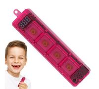 Keyboard Fidget Clicker, LED Calm Down Toy, 5,12 x 3,15 x 3,54 pulgadas Satisfying Keychain, Portable Stress Relief Console, Touch Sensory Buttons, for Travel Office Classroom Use