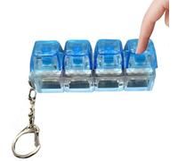 Keyboard Fidget Clicker - Realistic Button Fidget Toy Colorful Light Portable Clicker | Quiet Stress Relief Design Compact Easy Carry for Adults Kids School Office Travel Backpack