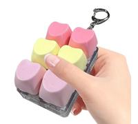 Keyboard Fidget Keychain - 6-Key Quiet Ease, Sensory Button Clicker with LED Backlight, Mechanical Switch Tester, Pocket Stress Reducer, Decompressions Thumb Toy for Kids Adults