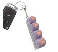 Keyboard Fidget Keychain, Cat Paw Stress Relief Function, Keyboard Toy for Tactile Play, Soft Durable Silicone Features, Office School Home Accessory, Students Kids Adults Family Use