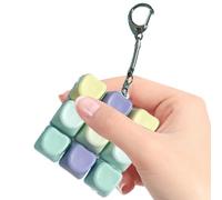 Keyboard Fidget Portable 9 Key Sensory Keychain Clicker Toy For Stress Relief and Focus, Mini Mechanical Style Fidget Keyboard For Desk Office School Travel Commute Adults and Students Use