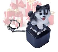 Keyboard Fidget | Stress Relief Clicker | Portable Cat Meow Dog Bark Sound LED Lights | Finger Keyring for Adults Boy Girl Family Travel Backpack Offices School
