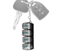 Keyboard Fidget Toy, 4 Keys Decompressions Toys, Keyboard Clicker Fidget Keychain Light Up, Funny Stress Relief Toys for Adults Kids, Button Toy for Anxietys, Compact Keychain Accessory for Bag & Key