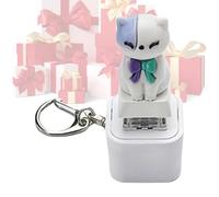 Keyboard Fidget Toy, Animal Sound Cube Device, 1.18x1.38x2.56 Inches LED Stress Gadget, Cat Meow Dog Bark Clicker, Light Up Sensory Tool, Portable Relief Item for Adults, Boy, Girl, Family, & Travels