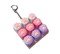 Keyboard Fidget Toy, Led Clicker Sensory Device, 9in1 Cat Paw Keyboard with Realistic Click Sound Design, Gadget with Tactile Feedback Feature, Fidget Toy, Desk Use for School Travel Gift