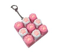 Keyboard Fidget Toy, Led Clicker Sensory Device, 9in1 Cat Paw Keyboard with Realistic Click Sound Design, Gadget with Tactile Feedback Feature, Fidget Toy, Desk Use for School Travel Gift