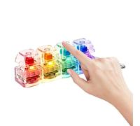 Keyboard Fidget Toy, Light Up Button, 3.15x0.79x0.98 pulgadas Portable Sensory Keychain, Accessories for Office Travel Classroom School Desk, Holiday Events Parties Gift, Best Play Tools for Family
