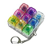 Keyboard Fidget Toy - Mechanical Clicker Gadget, Tactile Feedback Keycap Stress Relief, Portable Mini Light Up Desktop Buttons, Sensory Stimulation Focus Pocket Tools - For School Work Home Travel Off