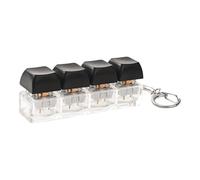 Keyboard Fidget Toy Portable Finger Keyboard 4 Buttons with Keychain Stress Relief Toy For Adults and Kids