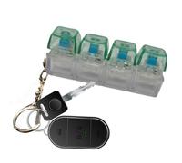 Keyboard Fidget - Transparent Colorful Light Clicker Toy | Mini Button Press Sensory Fidget LED Light Up Key Clicker Quiet Focus Toy for Kids, Office, School Use, Multicolor