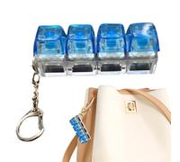 Keyboard Fidget - Transparent Colorful Light Clicker Toy | Mini Button Press Sensory Fidget LED Light Up Key Clicker Quiet Focus Toy for Kids, Office, School Use, Multicolor