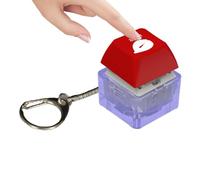 Keyboard fidgetKeychain - Multifunctional Portable Clicker Keychain Toy, 0.79x0.79x0.79 Inch Stress Relief Finger Keyboard Fidget| Compact Keyring fidgetfor Office School Work Home