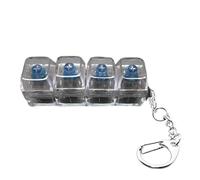 Keyboard Keyboard Fidget Teclados Clicker Juguete de del Estrés con Luz LED, 4 Botones Clicks FidgetToy Llavero para Ansiedad, Oficina, Escuela y Viajes para Adultos Niños