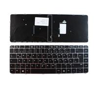 Keyboards4Laptops Alemán con Pointer Marco Plata Negro Teclado de Repuesto para Ordenador portátil Compatible con HP EliteBook 840 G3