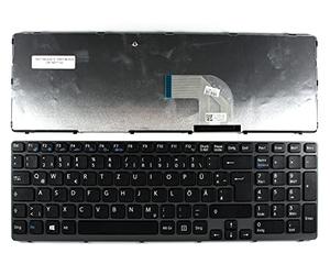 Keyboards4Laptops Alemán Marco Gris Negro Windows 8 Teclado de Repuesto para Ordenador portátil Compatible con Sony Vaio SVE1511J1ESI