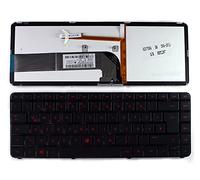 Keyboards4Laptops Alemán Marco Negro Brillante Retroiluminada Negro Teclado de Repuesto para Ordenador portátil Compatible con HP Pavilion DV4-3023TX