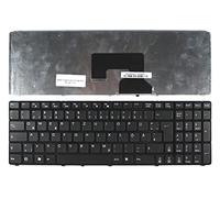 Keyboards4Laptops Alemán Marco Negro Negro Teclado de Repuesto para Ordenador portátil Compatible con Medion Akoya E6224