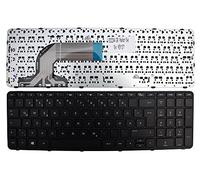 Keyboards4Laptops Alemán Marco Negro Negro Windows 8 Teclado de Repuesto para Ordenador portátil Compatible con HP Pavilion 15-n014TU