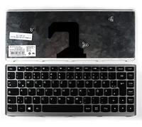Keyboards4Laptops Alemán Marco Plata Negro Windows 8 Teclado de Repuesto para Ordenador portátil Compatible con Lenovo NSK-BCBSQ