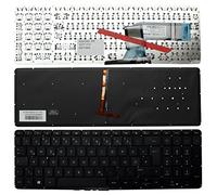 Keyboards4Laptops Alemán Retroiluminada Negro Windows 8 Teclado de Repuesto para Ordenador portátil Compatible con HP Pavilion 15-p114ni