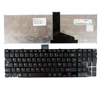 Keyboards4Laptops Francés Marco Negro Brillante Negro Windows 8 Teclado de Repuesto para Ordenador portátil Compatible con Toshiba Satellite S50-AST2NX1
