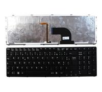 Keyboards4Laptops Francés Marco Negro Retroiluminada Negro Teclado de Repuesto para Ordenador portátil Compatible con Sony Vaio SVE1711R1E
