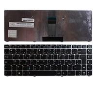 Keyboards4Laptops Francés Marco Plata Negro Teclado de Repuesto para Ordenador portátil Compatible con ASUS UL20FT-2X051V