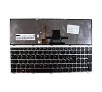 Keyboards4Laptops Francés Marco Plata Retroiluminada Negro Windows 8 Teclado de Repuesto para Ordenador portátil Compatible con Lenovo G50-80 Touch