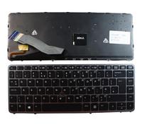 Keyboards4Laptops Reino Unido con Pointer Marco Gris Retroiluminada Negro Teclado de Repuesto para Ordenador portátil Compatible con HP Elitebook 840 G1