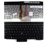 Keyboards4Laptops Reino Unido con Pointer Negro Teclado para Ordenador portátil Compatible con Lenovo 0C02026
