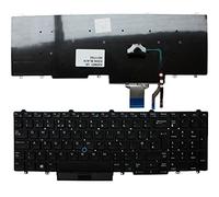 Keyboards4Laptops Reino Unido con Pointer Retroiluminada Negro Windows 8 Teclado de Repuesto para Ordenador portátil Compatible con DELL Latitude E5550