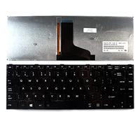 Keyboards4Laptops Reino Unido Marco Negro Brillante Retroiluminada Negro Brillante Windows 8 Teclado de Repuesto para Ordenador portátil Compatible con Toshiba Satellite C40D-A104R