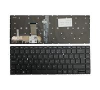 Keyboards4Laptops Reino Unido Marco Plata Retroiluminada Negro Windows 8 Teclado de Repuesto para Ordenador portátil Compatible con HP EliteBook 1040 G5