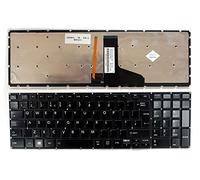 Keyboards4Laptops Reino Unido Negro Brillante con retroiluminación Windows 8 Teclado de Repuesto para Ordenador portátil Compatible con Toshiba Satellite P50-B-115