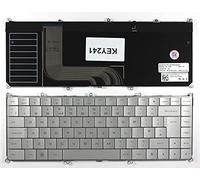 Keyboards4Laptops Reino Unido Retroiluminada Plata Teclado de Repuesto para Ordenador portátil Compatible con DELL Adamo Pearl 13-A101