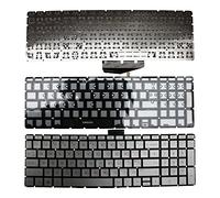 Keyboards4Laptops Reino Unido Retroiluminada Plata Teclado de Repuesto para Ordenador portátil Compatible con HP Home 15-bs150ni