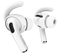 KeyBudz EarBuddyz - Accesorios de Silicona para Auriculares Apple AirPods Pro, Auriculares EarPods, Accesorios para Auriculares, Gancho para la Oreja, Antideslizante, Deportivo, Blanco