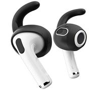 KeyBudz EarBuddyz - Almohadillas de Silicona para Auriculares Apple AirPods 3, EarPods Auriculares Accesorios, Gancho para la Oreja, Antideslizante, Color Negro