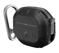 KeyBudz ElementProof - Funda para AirPods 3 con Cerradura, Totalmente Impermeable, Funda para AirPods 3ª Generación, protección Robusta, Carcasa rígida, mosquetón para AirPods Gen 3 - Negro carbón