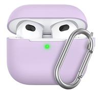 Keybudz Elevate - Funda con mosquetón para Apple AirPods 3, Funda para Auriculares, Accesorios para Auriculares, Funda de Carga, Color Lila
