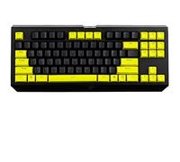 Keycaps, 87 Keycaps PBT Keycaps Mecánicas Teclas Doble Retroiluminadas de Palabra de Color Transparente para de teclado mecánico ANSI 61/87.