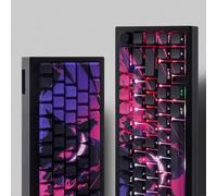 Keycaps Double Shot PC Keycaps, 138Keys Red Black Clear Keycaps, Transparente Shine Through Cherry Profile Keycap for Cherry MX Switch ANSI & ISO Layout Mechanical Keyboards