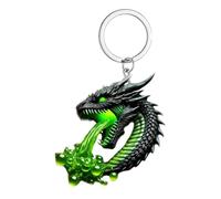 Keychain - Breathing Dragon Charm Pendant, Fantasy Creature Bag Accessory Decor with Detailed Sculpted Design, Hanging Ornament Display Function, Ideal for Backpack Styling Travel Collecting Gift Use
