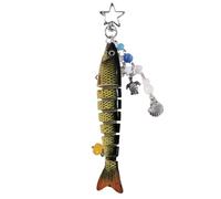 Keychain Charm, Fish Pendant, Interactive Bag Accessory, Creative Cartoon Style, Lightweight Decorative Clip, Perfect for Women Men Backpacks Purses Carryall Zipper Cases Daily 6.89x1.18x0.79 Inches