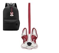 Keychain Charm - Handmade PU French Bulldog Key Holder, Cute Animal Bag Accessory with Soft Leather Style Texture, Lightweight Clip Attachment Feature for Easy Carry, Ideal for Purse Handbag Backpack
